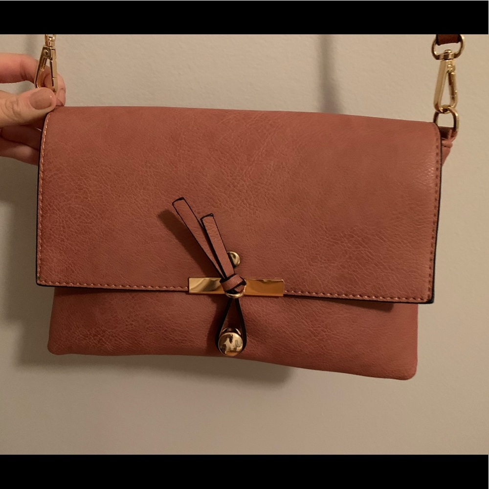 Light pink over the shoulder purse